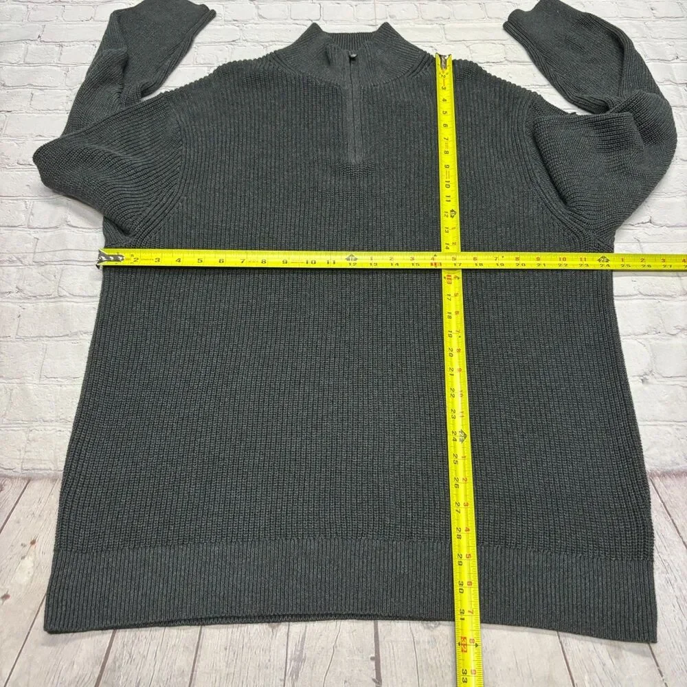 J. Crew Men Fisherman Knit 1/4 Zip Pullover Sweater Size XXL 2XL HO25 D129 -15